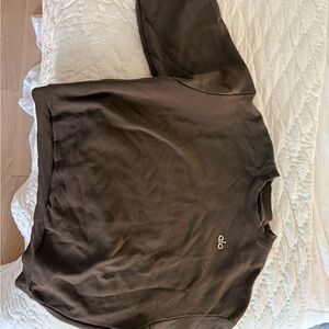 Alo Brown Crewneck Sweatshirt